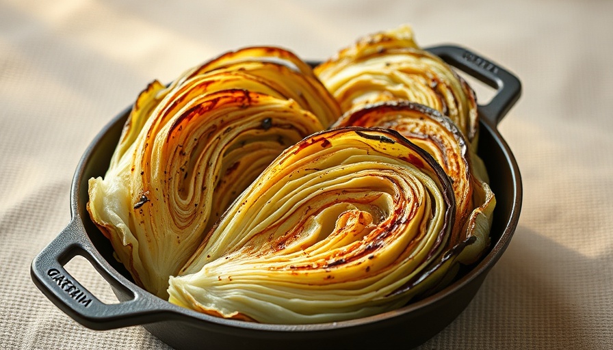 Delicious melting cabbage recipe in a rustic skillet