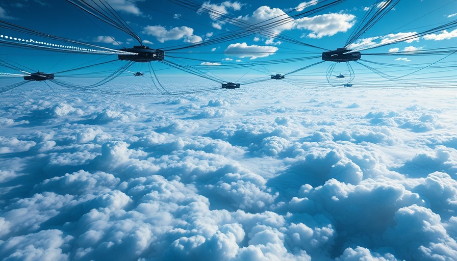 Futuristic GPU network in the sky for GPU-as-a-Service concept.