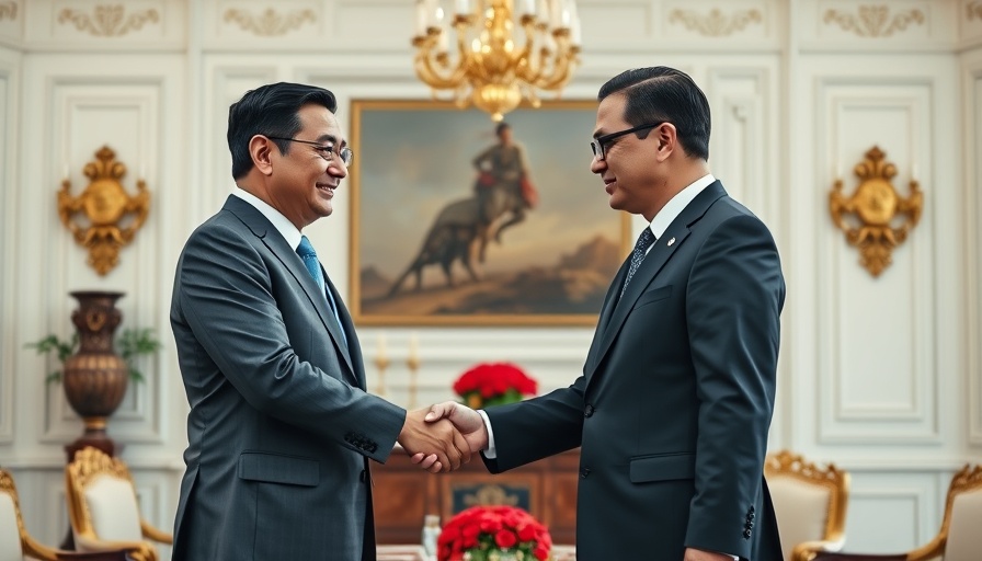 Diplomatic handshake between two leaders highlights military option in talks.