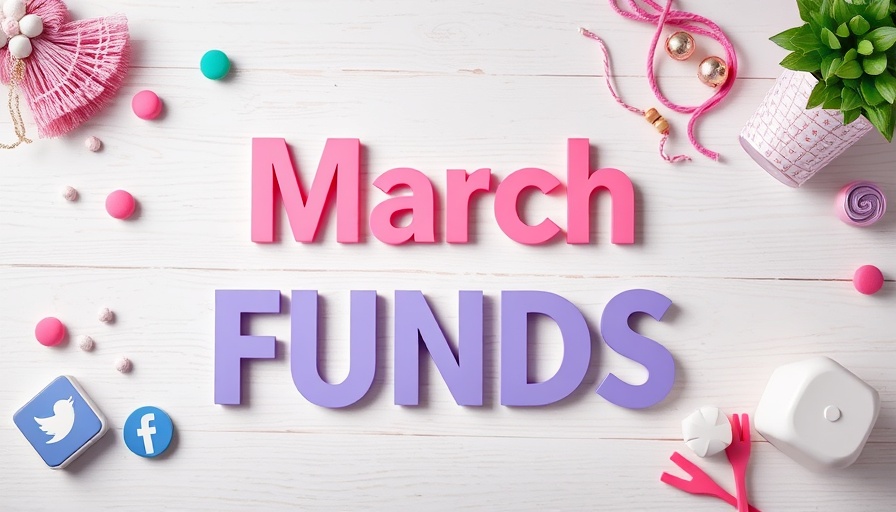 March Sinking Funds graphic on wooden background with social icons.