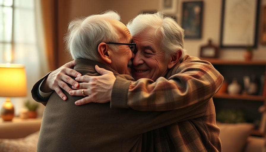 Heartwarming hug showing family extends farther than blood.