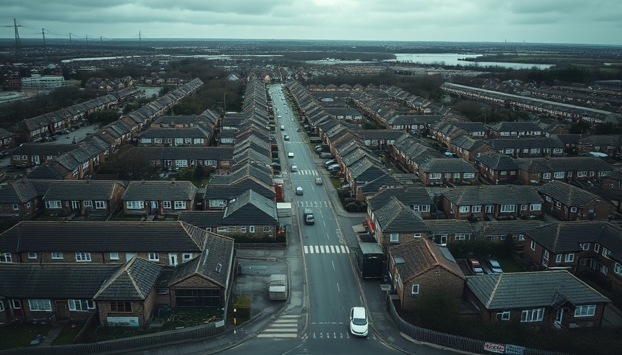 Desolate UK housing market reflecting plummeting demand.
