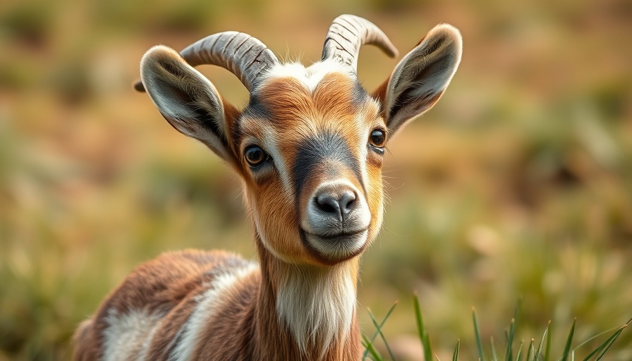 Juvenile wild goat with Save Langholm's Wild Goats Petition