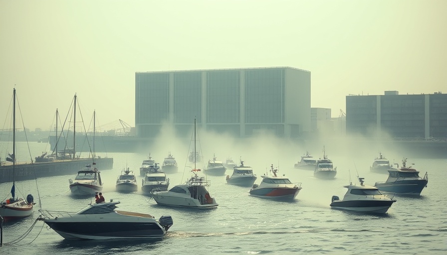 Emergency boats respond near dock on Hudson River.
