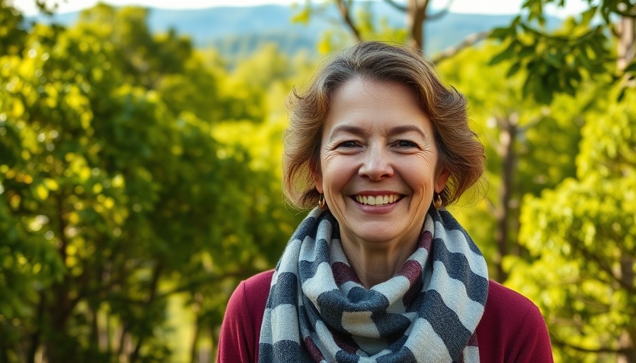 Woman enjoying nature at Paisley Book Festival setting