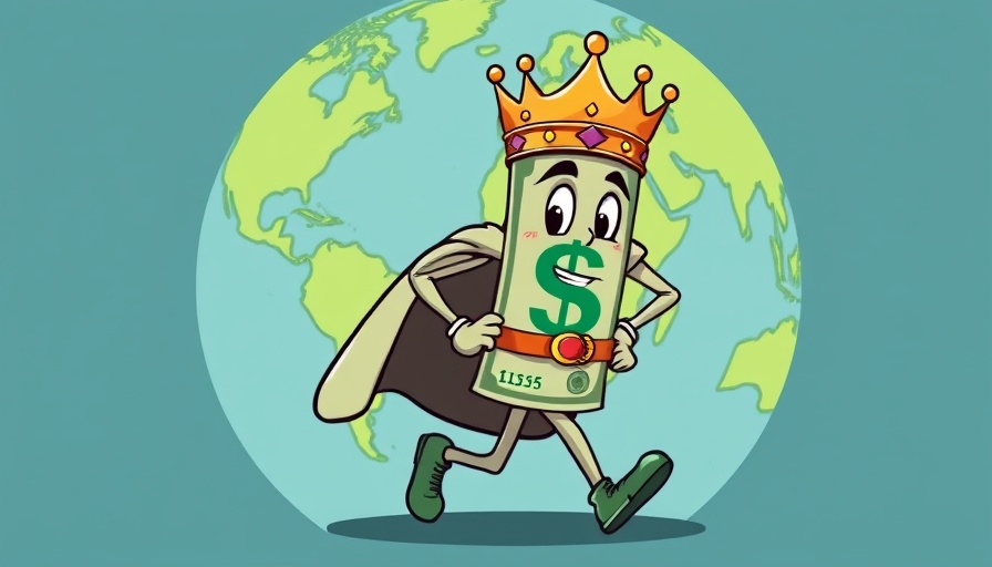 Whimsical cartoon cash character with crown symbolizes Warren Buffett cash management strategy.