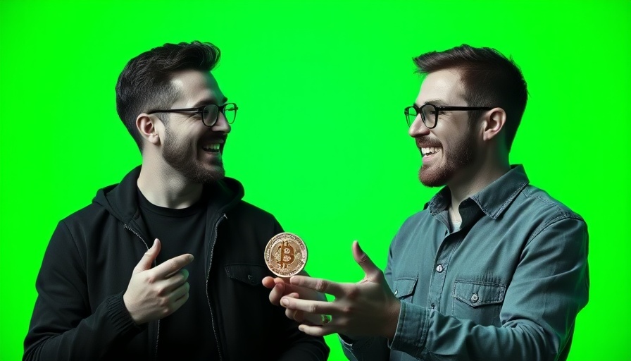Monochrome crypto discussion with neon background, energetic vibe.