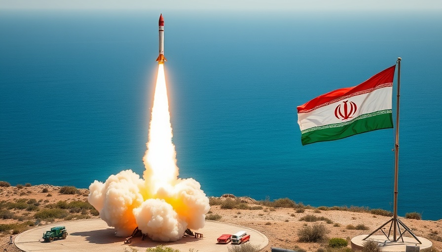 Missile launch near Iranian flag highlighting negotiation risks