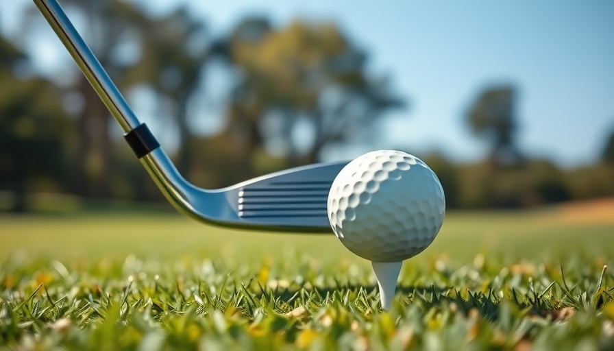 Golf club poised over ball on Newton Stewart course.