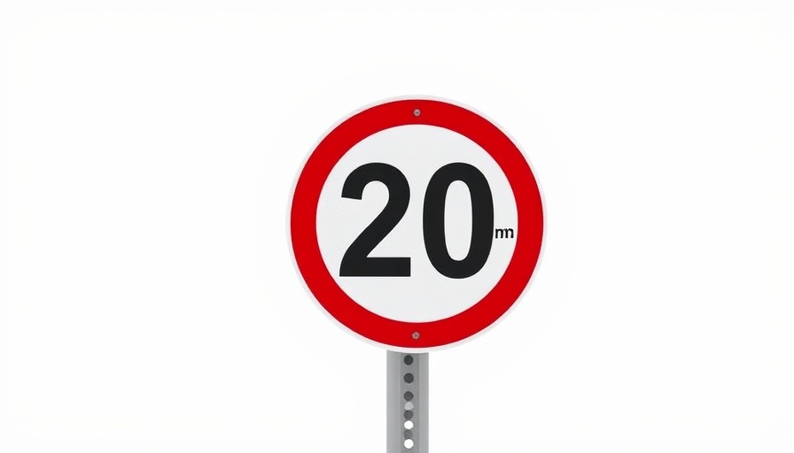 Dumfries 20mph speed limit sign on white background.