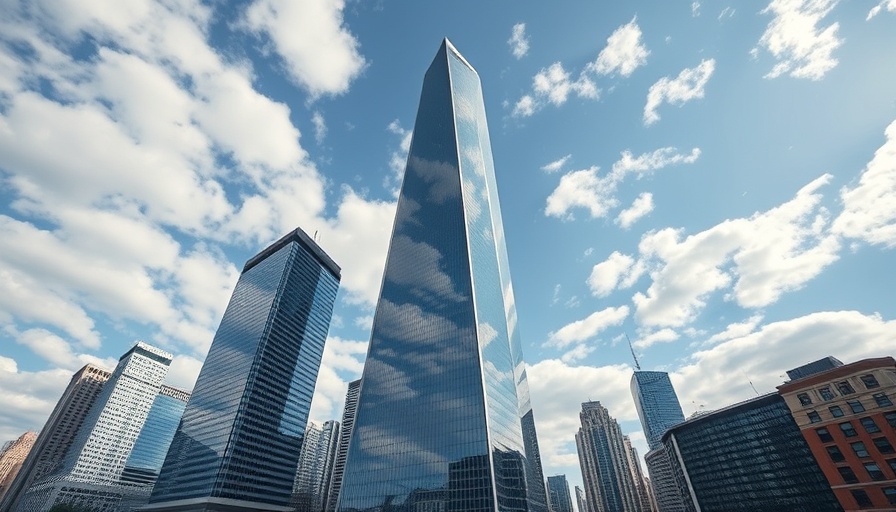 Skyscraper in Manchester, tallest tower outside London, cityscape view