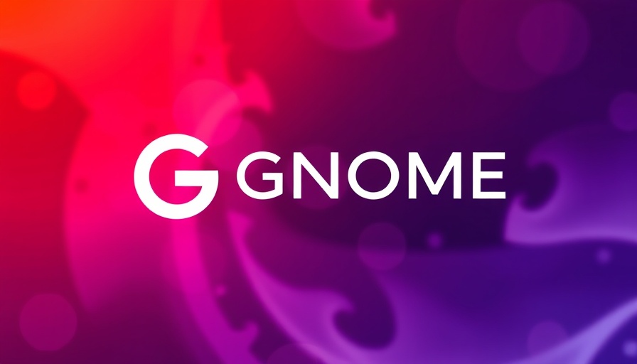 Modern GNOME logo on vibrant background.