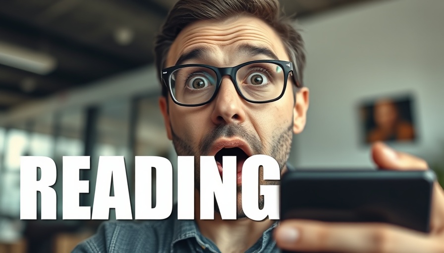 Close-up of surprised person with glasses and text overlay.