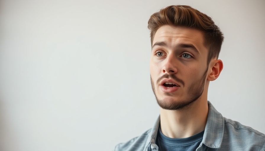 Young man discussing central bank interventions indoors.