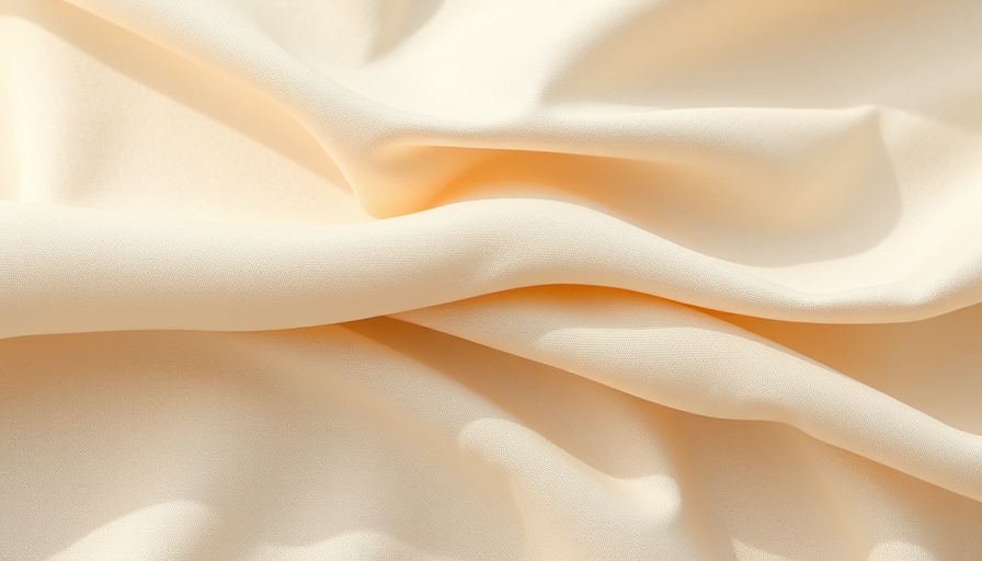 Softly illuminated beige fabric folds in natural light.