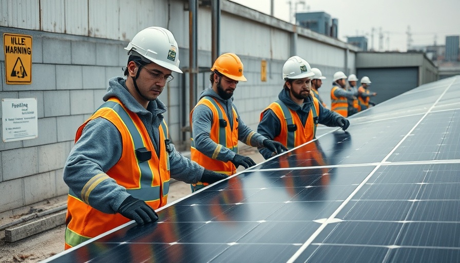 Dedicated workers handling solar panels in Nigeria for solar energy access.