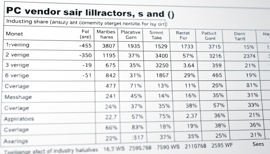 PC industry growth tariffs impact shown in shipment data table.