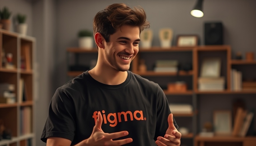Young man in Figma IPO news interview in studio.