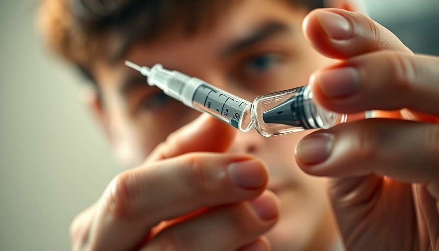 Close-up of hands with syringe related to German doctor charged with murder of patients.