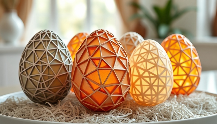 Intricate 3D-printed Easter eggs with geometric designs