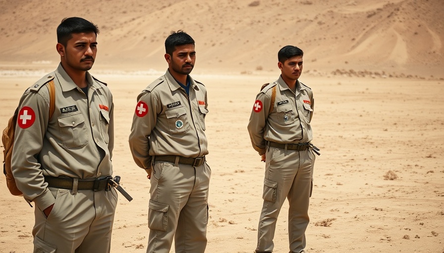 Aid workers at a sandy site, depicting emergency response, highlighting Israel's Admission of Fatal Mistakes