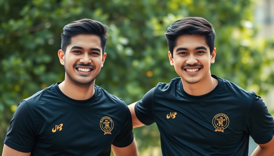Young men in black shirts smiling, related to AI in cybersecurity