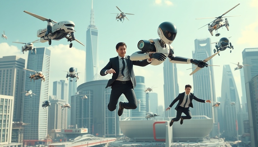Agentic AI enterprise reality in a dynamic futuristic cityscape.