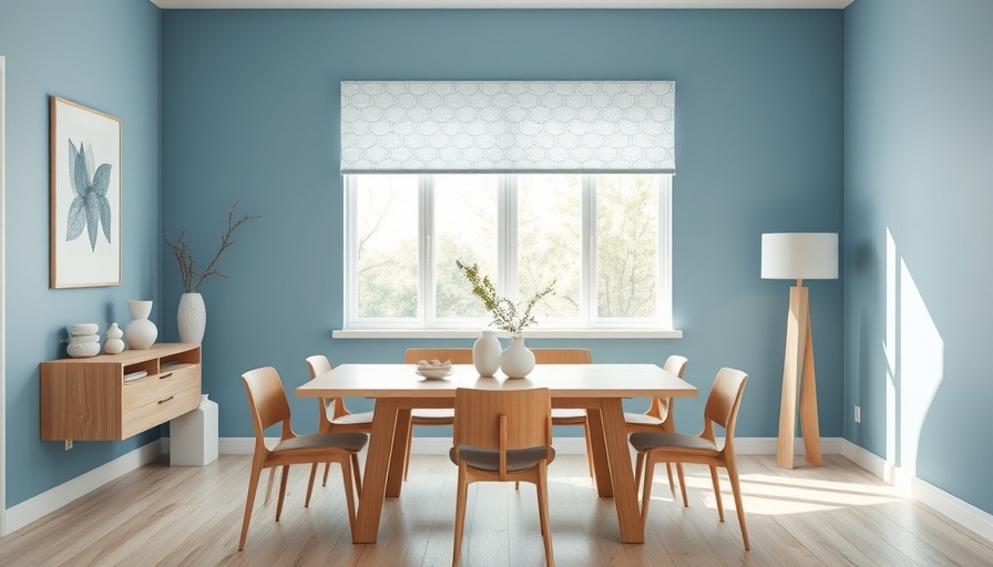 Avoid color pairings with blueberry blue; modern light wood dining room set.