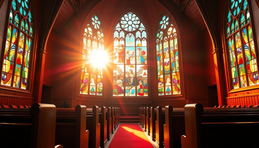 Colorful light in church, Participate in Resurrection