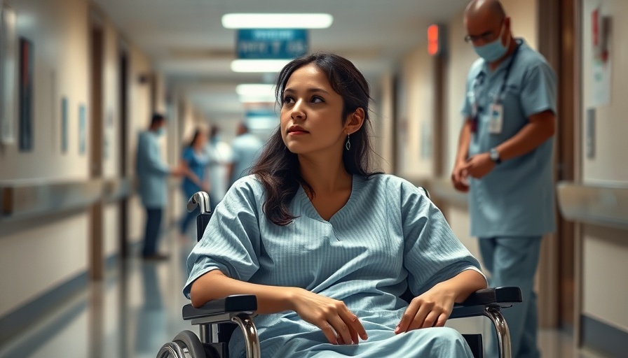 Young woman in hospital gown in a wheelchair, God's plans for parenting.
