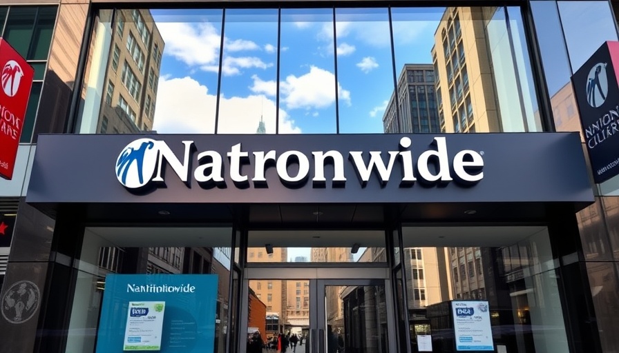 Modern bank storefront with Nationwide signage for sub-4% remortgage rates.