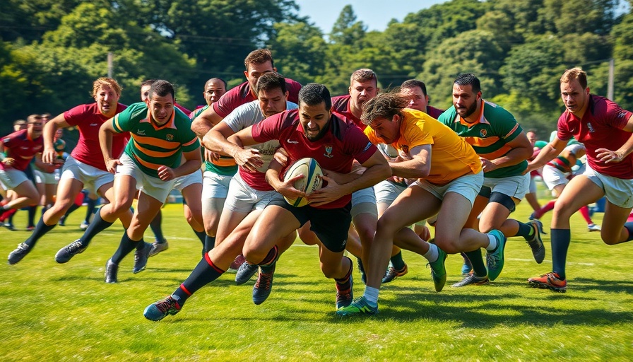 Annan Rugby Season Finale with intense player competition on field.