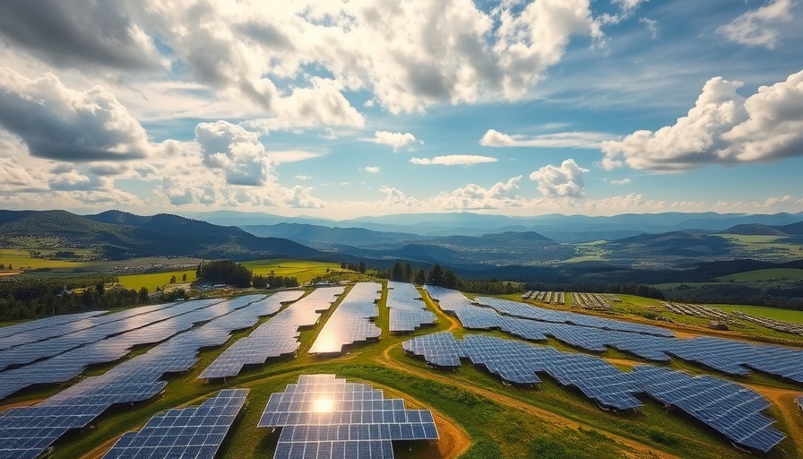 China's solar panels on hills, showcasing renewable energy progress.