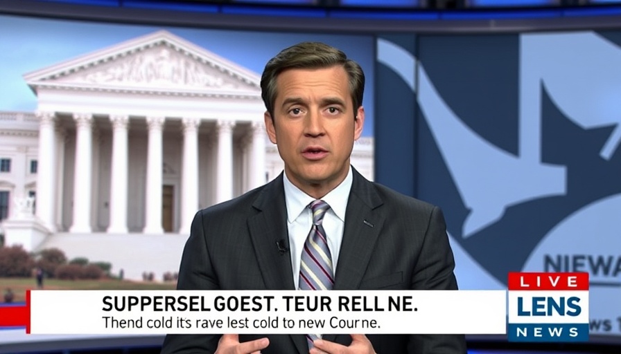 News anchor discussing Supreme Court ruling on biological definition of woman.