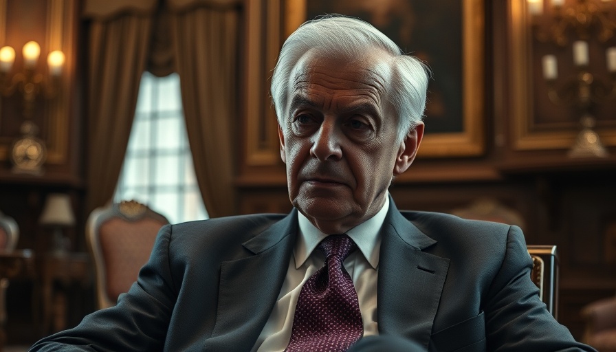 Older man in suit contemplating, US-Israel relations in ornate setting.