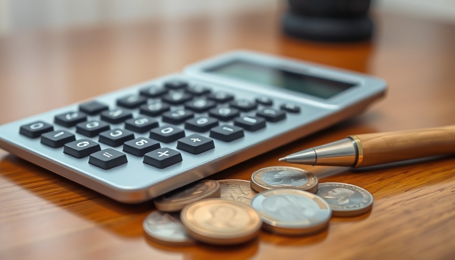 Calculator and coins representing cost of Bedroom Tax in Dumfries.