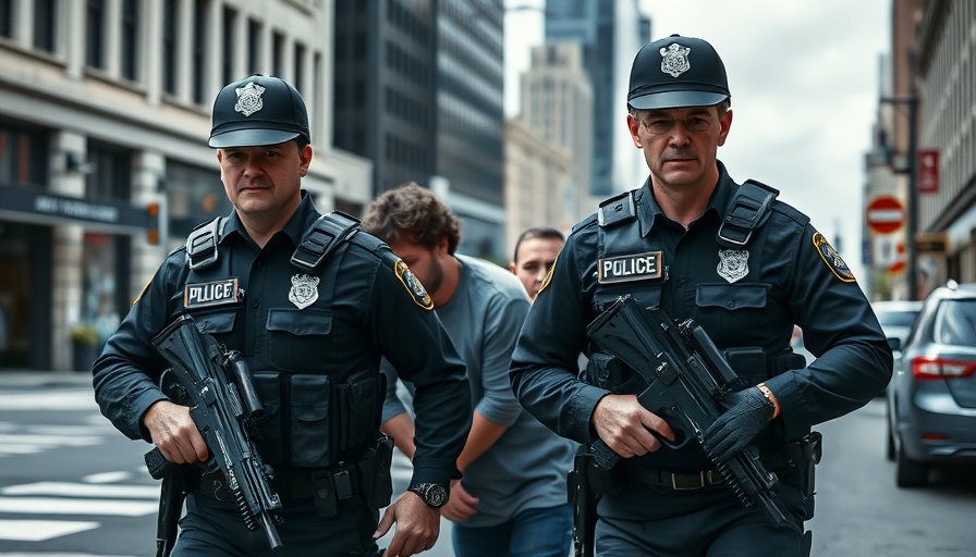 ICE operations in Boston with police escorting a detainee.