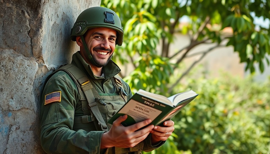 Israeli soldier reading outdoors, related to Saadia Yaakov Derai Memorial Day.