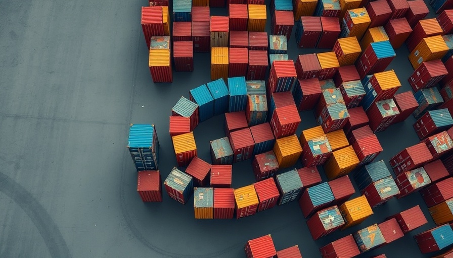 Colorful maze of shipping containers illustrating Shein and Temu navigating trade