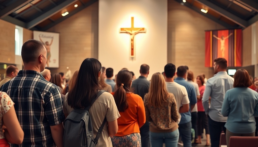 Worship service in modern church reflecting Southern Baptist membership dynamics.