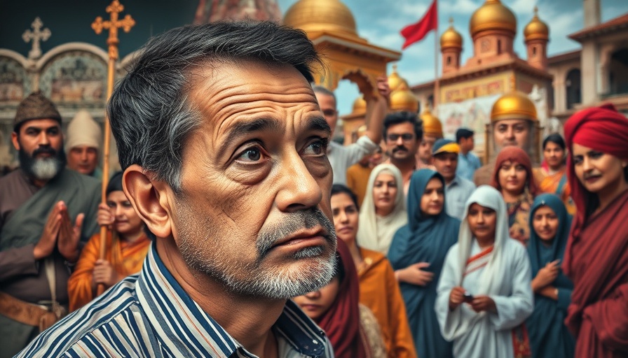 Diverse cultural collage questioning if Islam is a religion of peace.