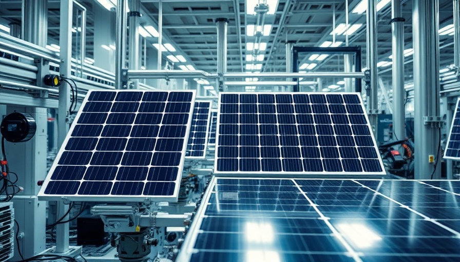 Advanced solar panel assembly line in an industrial setting, highlighting Trump's clean energy policies job losses impact.