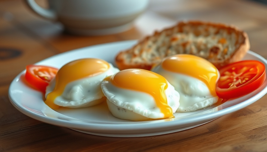 Perfect over easy eggs with toast and tomatoes.