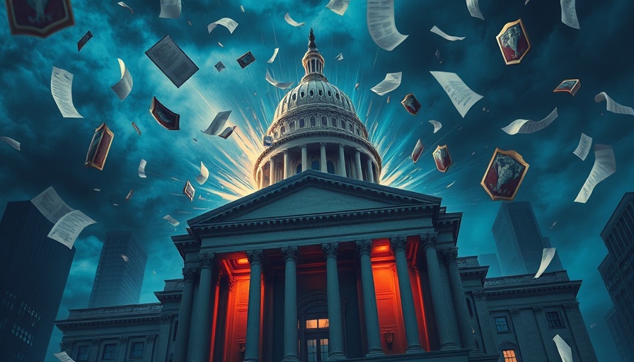 CISA budget cuts impact illustrated symbolically with building and papers.
