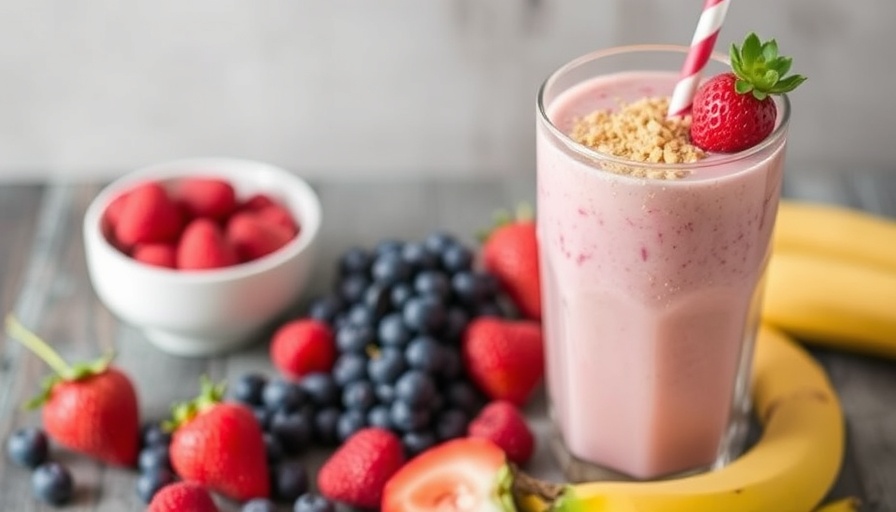 Fruit and Peanut Butter Powder Smoothie