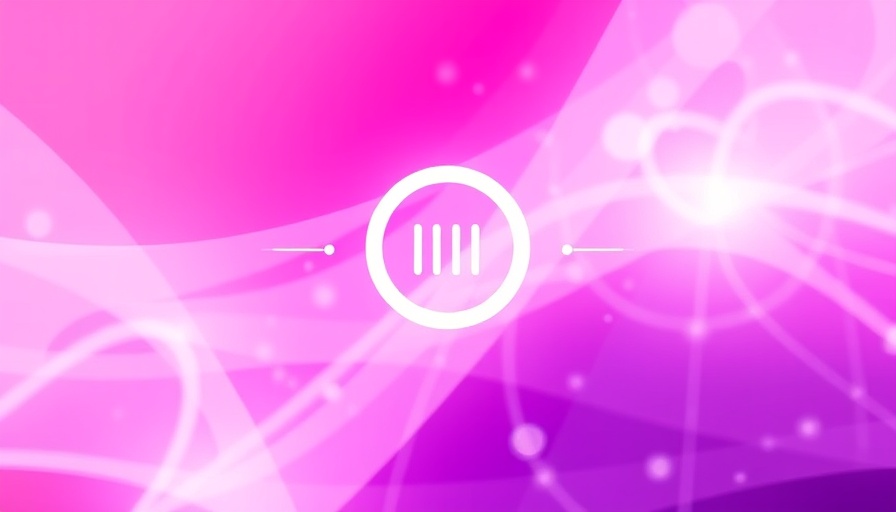 Abstract digital image with pink gradient and loading symbol, AI pornography and covetousness theme.