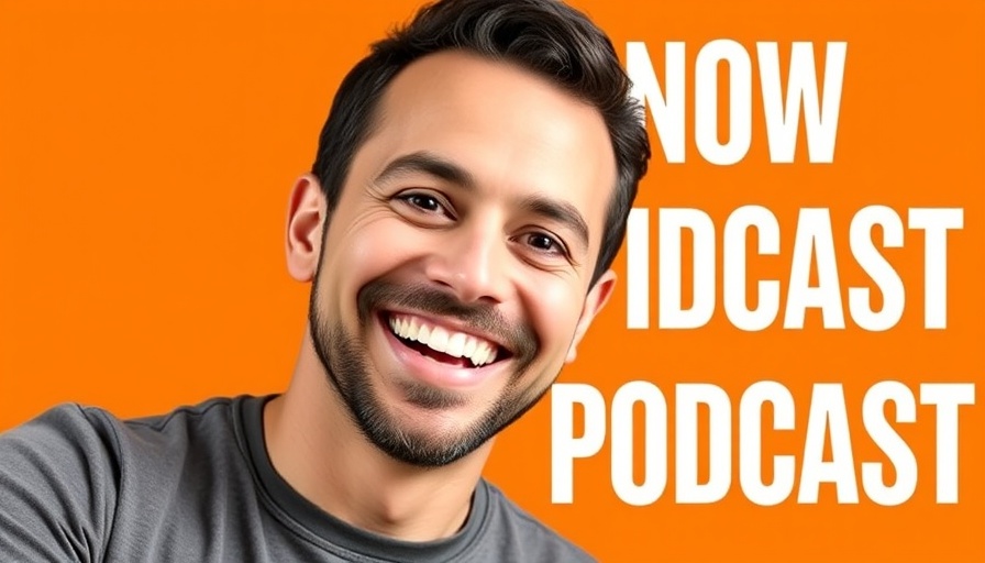 Man promoting podcast, bright orange background, How Your Inner Circle Shapes Your Communication