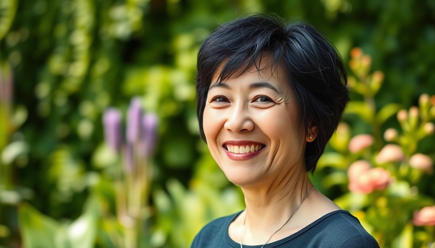 Smiling woman outdoors in garden, Advancing the Kingdom of God setting.