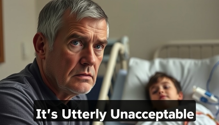 Gaza humanitarian crisis: man with serious expression and a sick child.