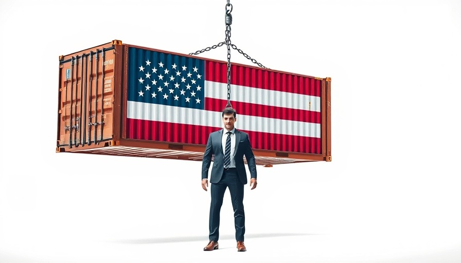 Artistic representation of tariff shock impact on businesses.